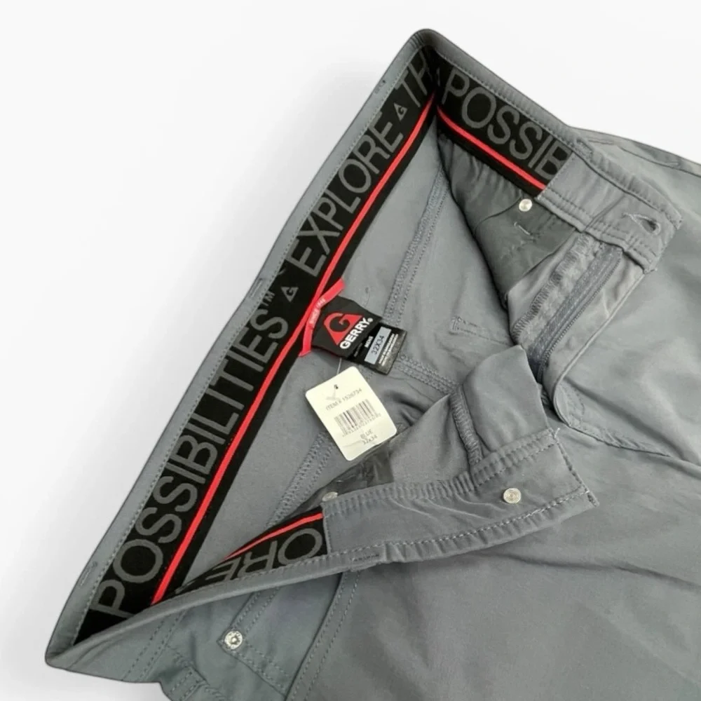 Gerry Men's Blue Tech 5 Pocket Stretch Fabric Comfort Waistband Pant 32X34